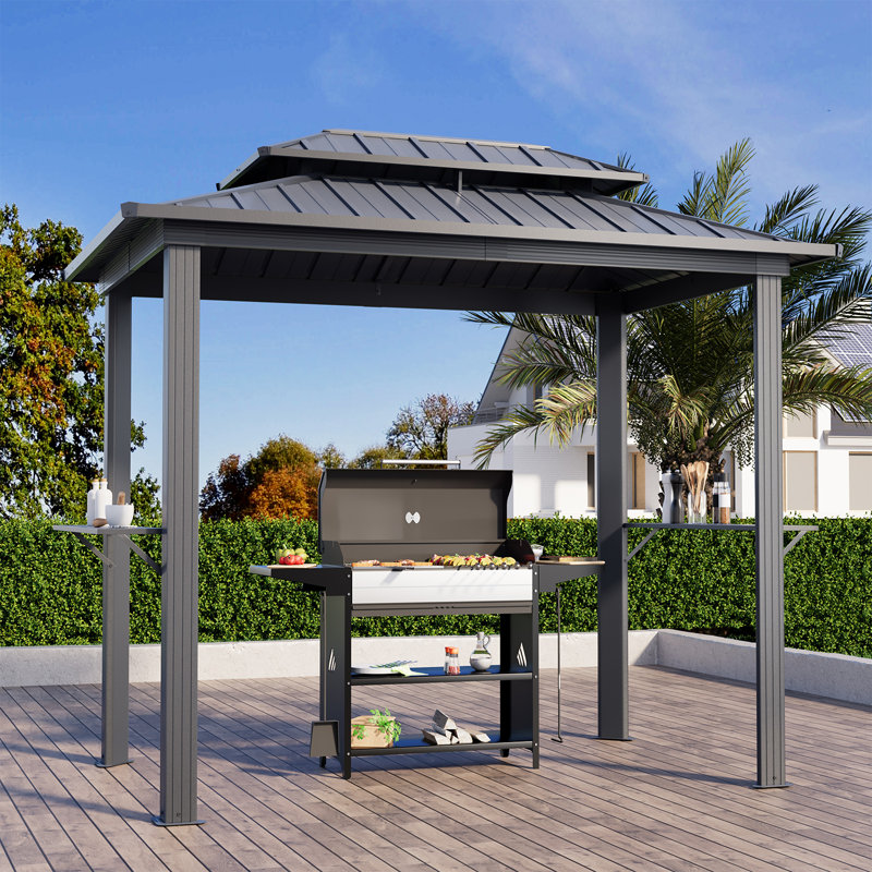 8 Ft. W X 6 Ft. D All-Weather Grill Gazebo – Durable Aluminum Design for Outdoor Cooking & Entertaining