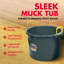 Little Giant Outdoor Polyethylene Muck Tub Multi Purpose Utility Bucket with Handles-94544691-94544692