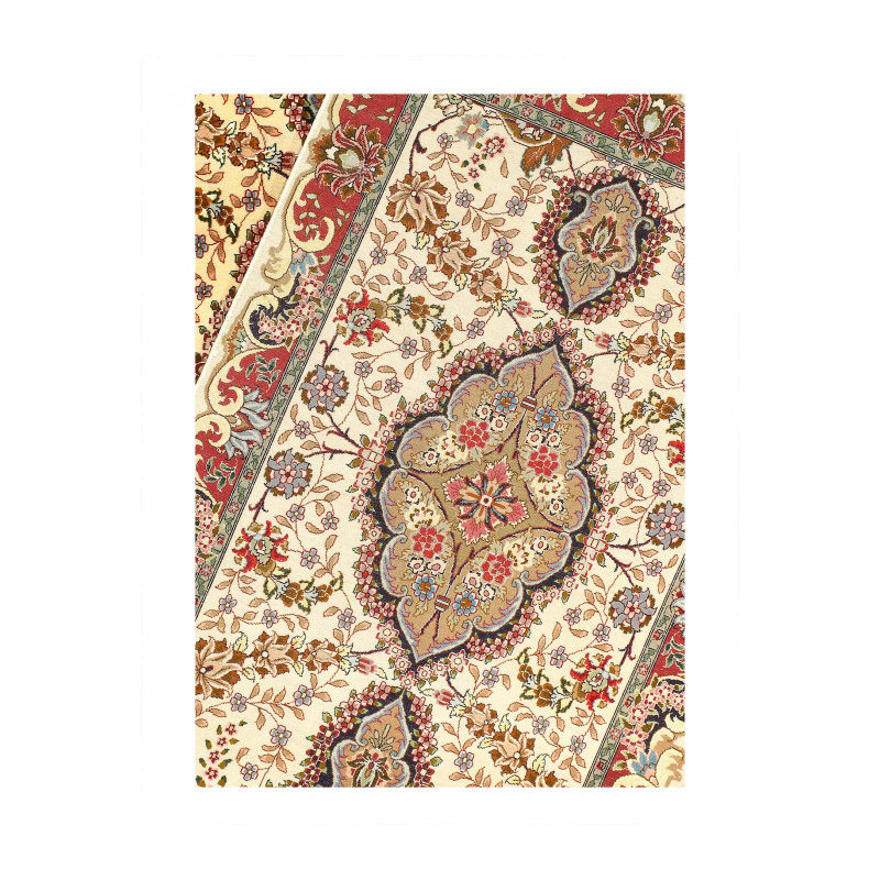 Super Fine Hand Knotted Persian Tabriz silk & wool Runner 2'11'' X 12'11''