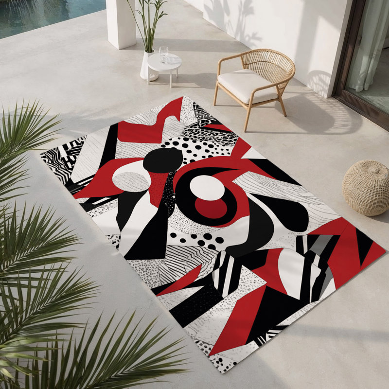 Tapis intérieur et extérieur Crimson, Rectangle 1 pi 6 po x 2 pi 6 po