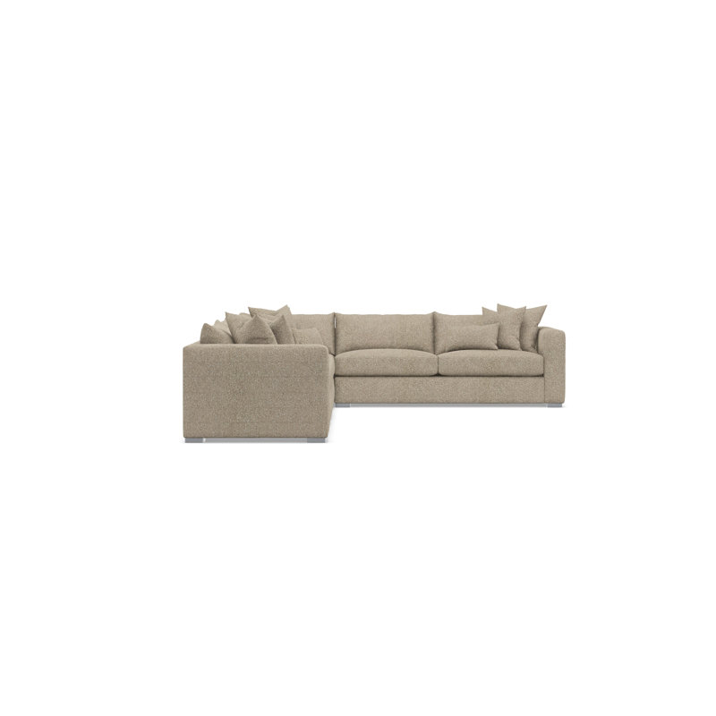 Sectional, Tan Polyester, 32.5" H x 157" W x 120.5" D