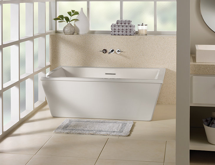 Kahlo 3 Freestanding Soaker Tub, White