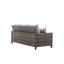 Ensemble de patio en osier et tissu 2 pièces Carlisa, gris