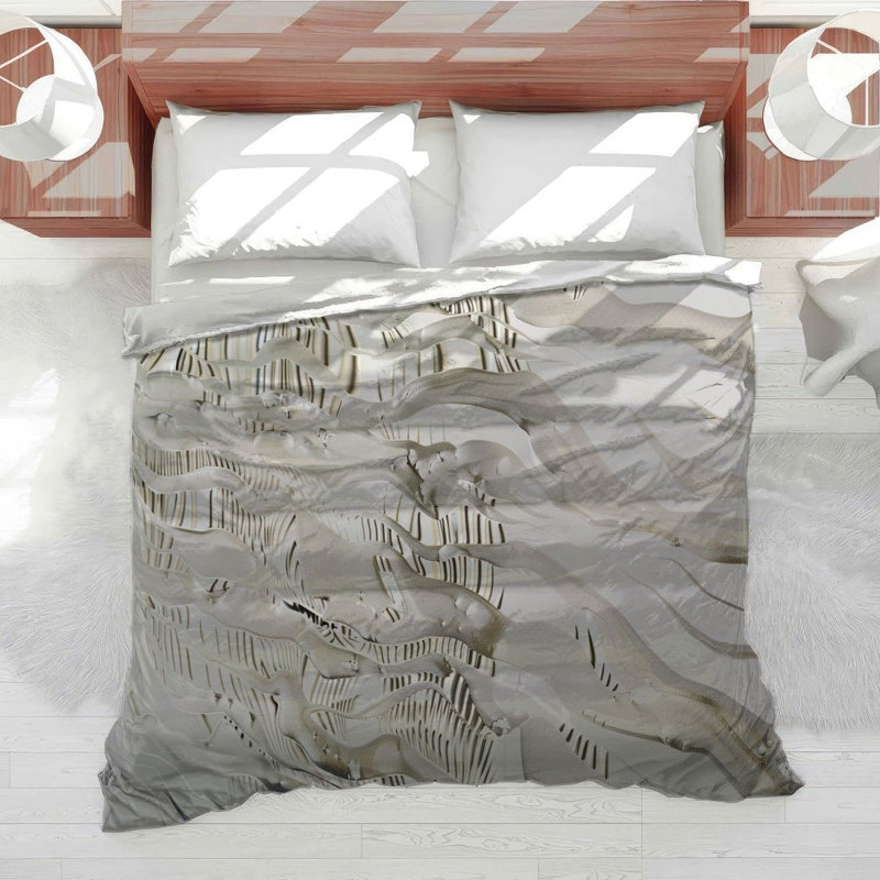 Wavy Lines Bedding, Twin Duvet Cover