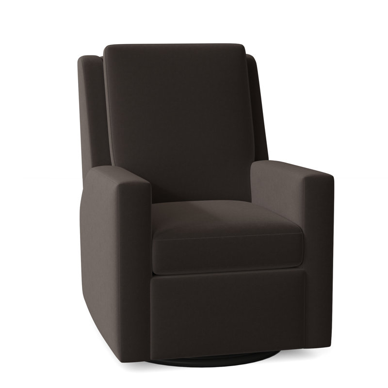 Reclination 31" Wide Genuine Leather Standard Recliner, 1181 Pearl, Manual, Swivel Glider