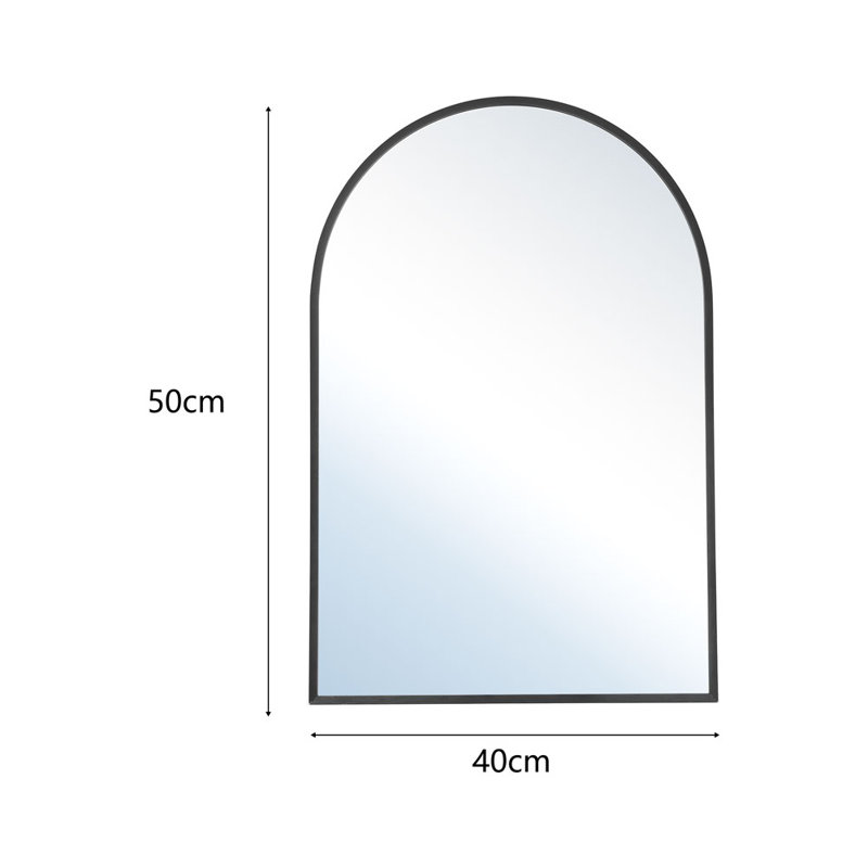 Aluminum Alloy Arch Mirror, 50 cm H x 40 cm W