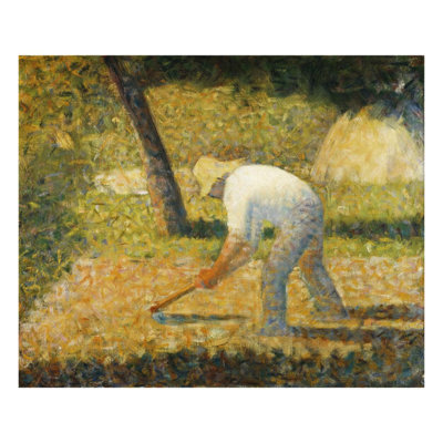 «Paysan à la houe» par Georges Seurat - Impression giclée