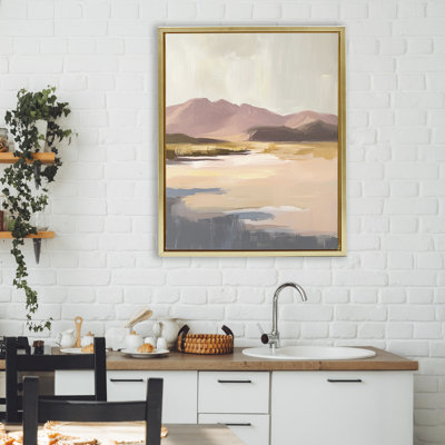 «Desert Mountain Sunrise», cadre flottant, conception par Heidi Kuntz