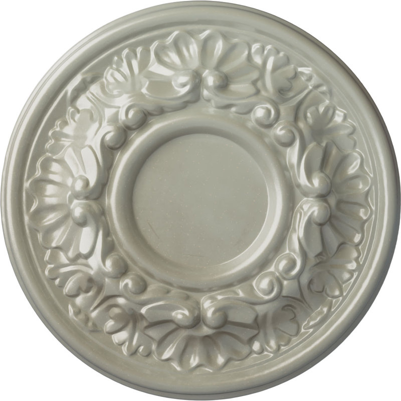 Médaillon de plafond Endurathane Plymouth, DE 16 3/4 po x P 3 1/2 po x P 1 3/8 po (convient aux auvents jusqu'à 3 1/2 po), deux pièces, apprêté en usine
