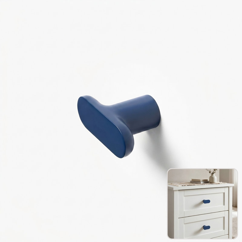 1.75" Oval Knob, Polo (Navy Blue)