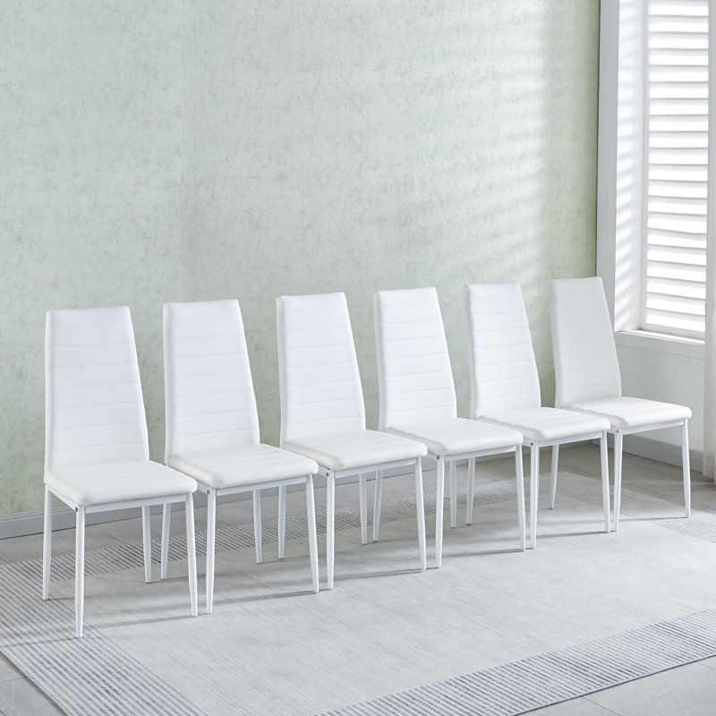 Ailigael Side Chair, White, 6, White