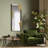 Antique Gold Foiled Icicles on a Frameless Rectangular Wall Mirror,48"x20"