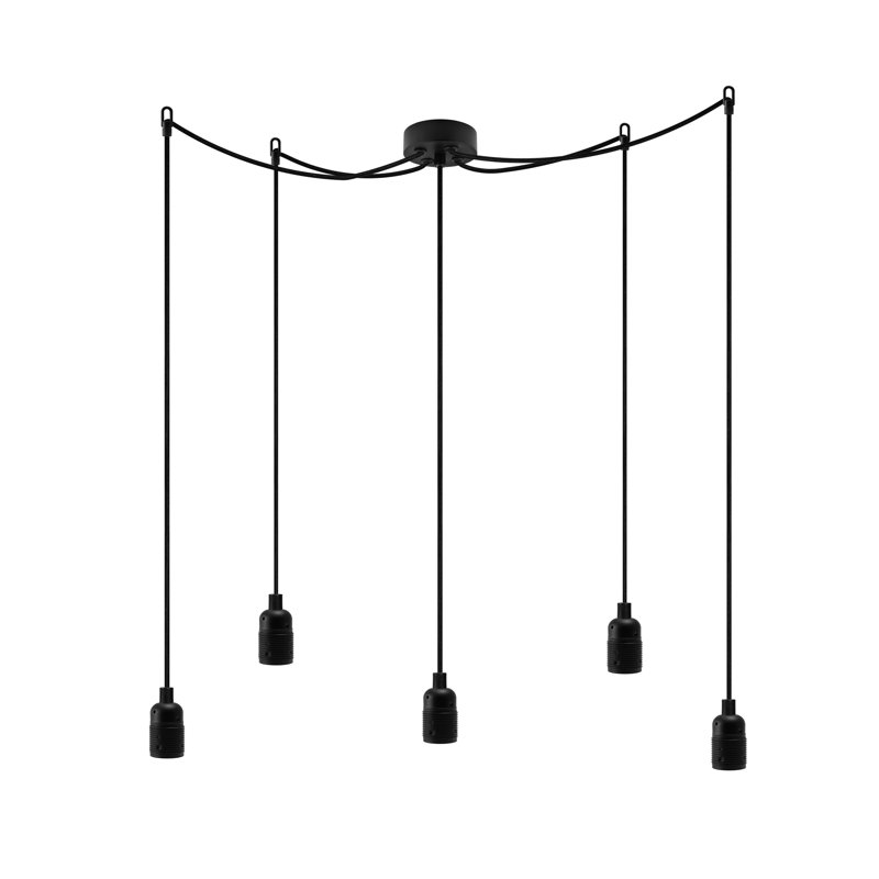 Bi 5 - Light Cluster Pendant, Black