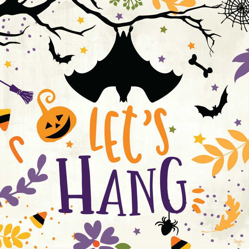 «Let's Hang» par Mollie B. - reproduction, H 12 po x l 12 po, Non, Toile tendue