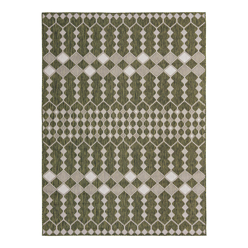Tapis d'extérieur Green_Unique Loom Traliccio, Rectangle 7 pi 10 po x 11 pi