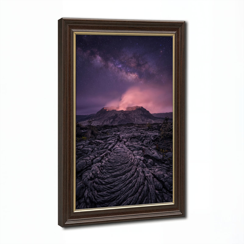 Art mural antique sur toile encadré doré pour le salon, la chambre à coucher, le bureau ou le vestibule - Décoration murale décorative avec ciel étoilé