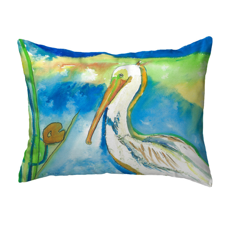 Pelican Outdoor Reversible Throw Pillow