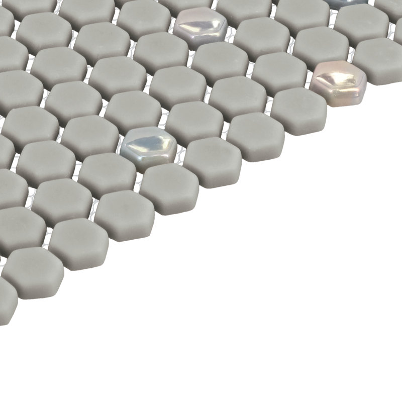 Mini mosaïque en verre hexagonale pour mur et plancher de 5/8 po Starcastle (ensemble de 15), Supernova