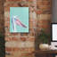 Toile épique «Exotic Bird On Blue 3» par Annie Warren, 12 po x 16 po-704888177