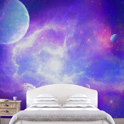 Planet In Outer Space Galaxy Border