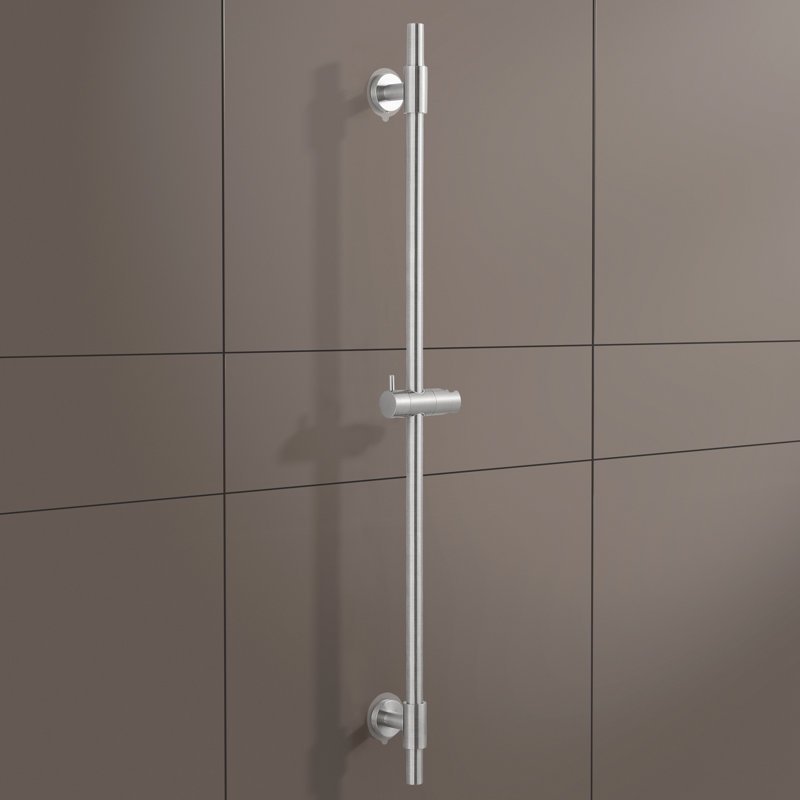 Barre de douche coulissante 40 po avec support de pomme de douche réglable en acier inoxydable brossé SUS304