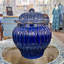 Navy Glazed Porcelain Jar with Lid