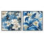 Blockton - Ensemble de 2 collages floraux carrés-101862784-101862779