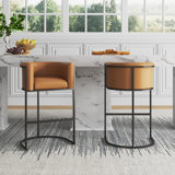 Svala Upholstered Counter Stool with Metal Frame