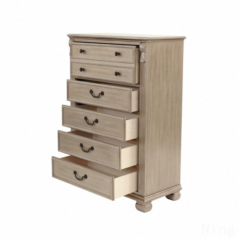 Commode 1 pièce avec tiroirs et meubles de chambre à coucher de style classique
