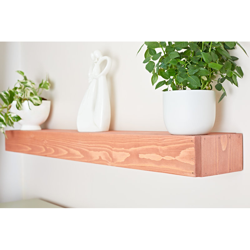 Iulger Floating Shelf with Reclaimed Wood, 7.62cm H x 127cm W x 14.47cm D, Brown