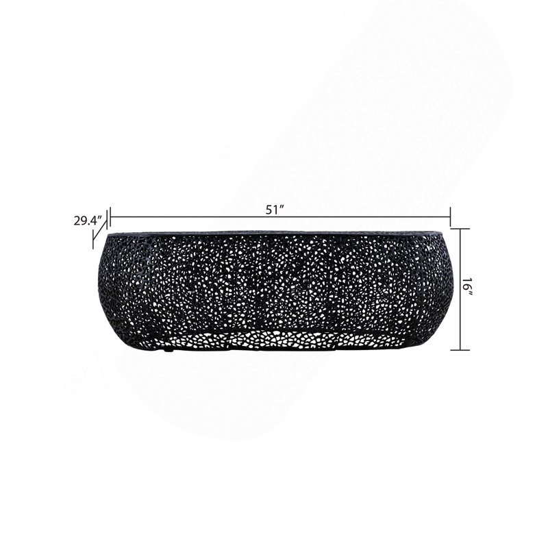 Table basse, ovale noir, Noir