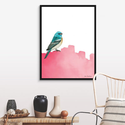 " Bird on Pink " Painting
