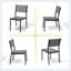 Ensemble repas pour 8 personnes L 94,49 po x l 42,12 po avec structure en aluminium, trou pour parasol et chaises sans accoudoirs-525593873