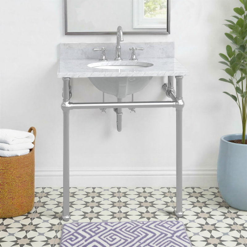 Ensemble de meuble-lavabo simple 30 po Copeland, Laiton satiné, Non