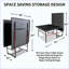 Ensemble de table de ping-pong pliable et portable de 8 pieds de taille moyenne pour jeux de société avec filet, 2 raquettes de tennis de table et 3 balles-124823350-124823347