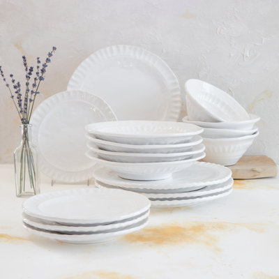 Pietra Serena Piece Handmade Stoneware Dinnerware Set - Service for 4