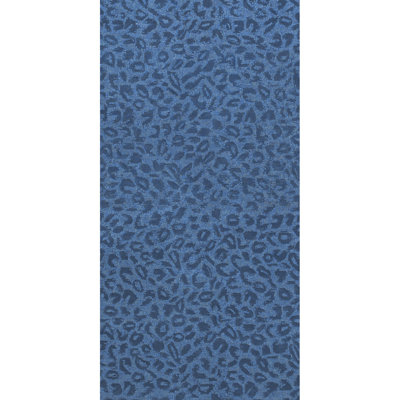 Leopardess Cobalt Blue Hand-Tufted Responsible Wool Rug