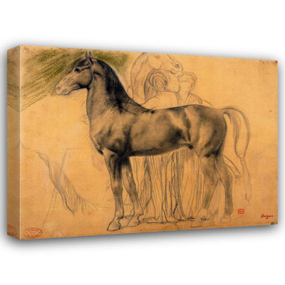 Étude d'un cheval avec des personnages