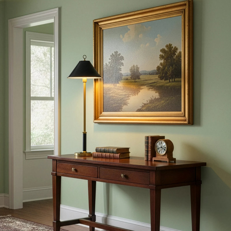 Aaron Buffet Table Lamp, Warm Brass/Deep Patina Bronze