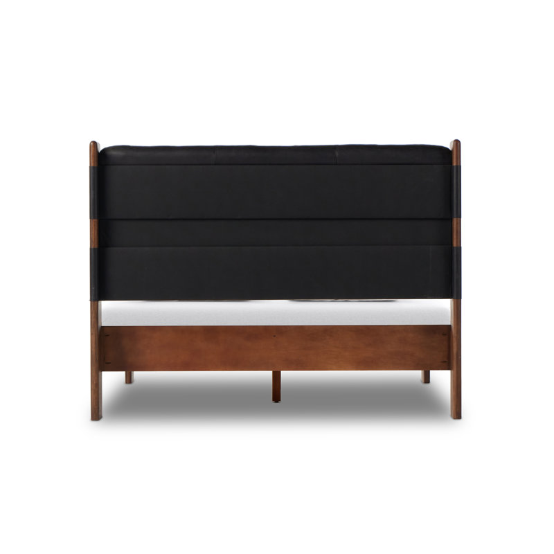 Halston Leather Bed, King, Terra Brown/Ash