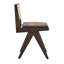 Charlies Genuine Leather Solid Wood Cane Side Chair