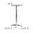 Carlisa 23.25" Round Aluminum Indoor-Outdoor Bar Height Table with Flip-Up Table,