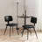 Faux Leather Dining Chair with Steel Legs-1851847387