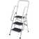 4.4ft Steel 3 Step Ladder With Safety Handrail Foldable Safety Non Slip Matt Safe Heavy Duty