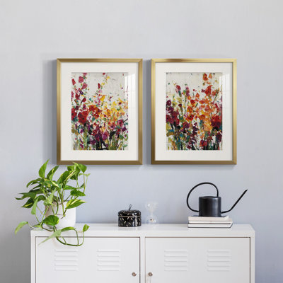 Wildflowers Blooming I " Wildflowers Blooming I " 2 - Pieces Painting Print