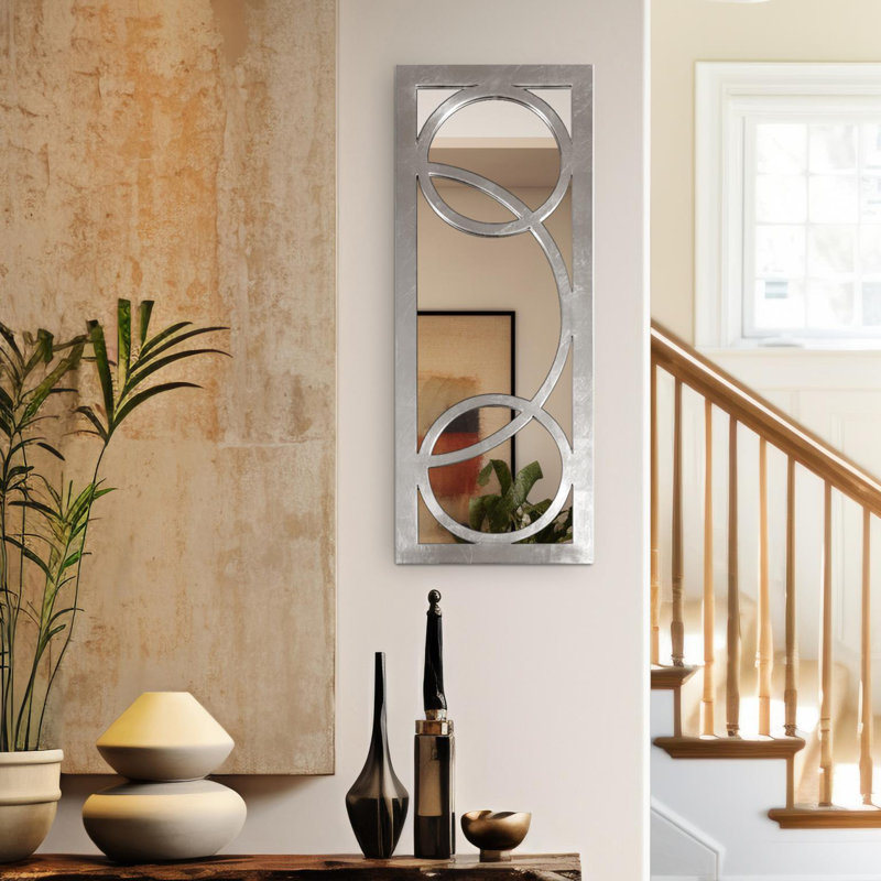 Miroir décoratif laqué moderne et contemporain, Argent