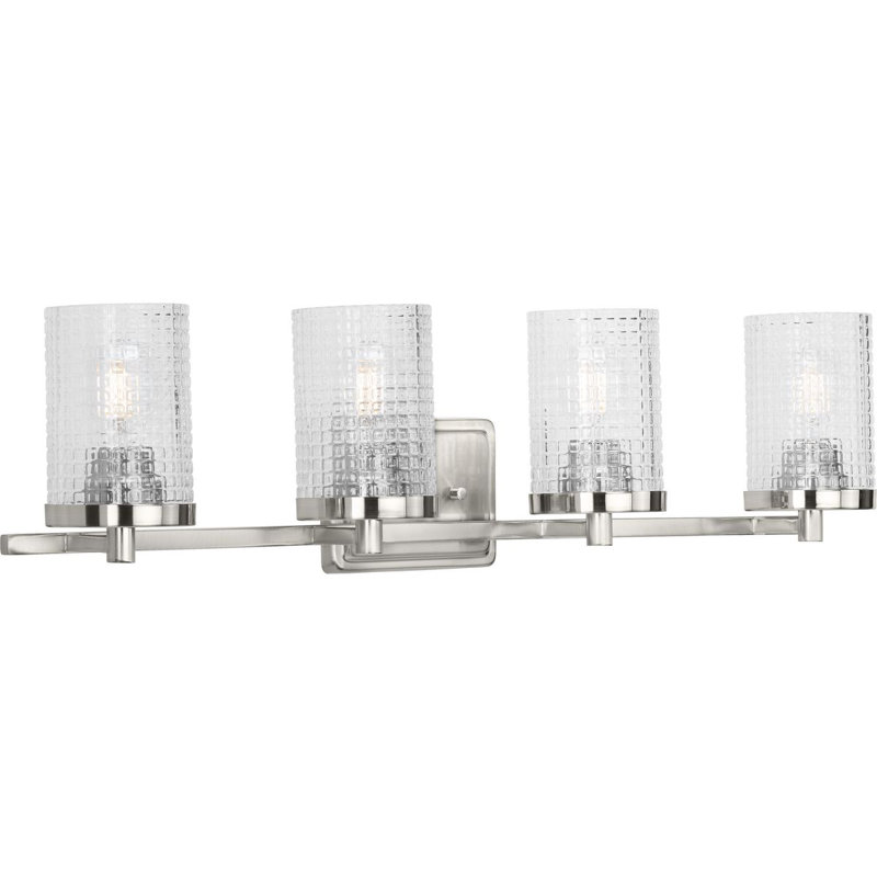 Éclairage pour meuble-lavabo 4 lumières Avni, Nickel brossé