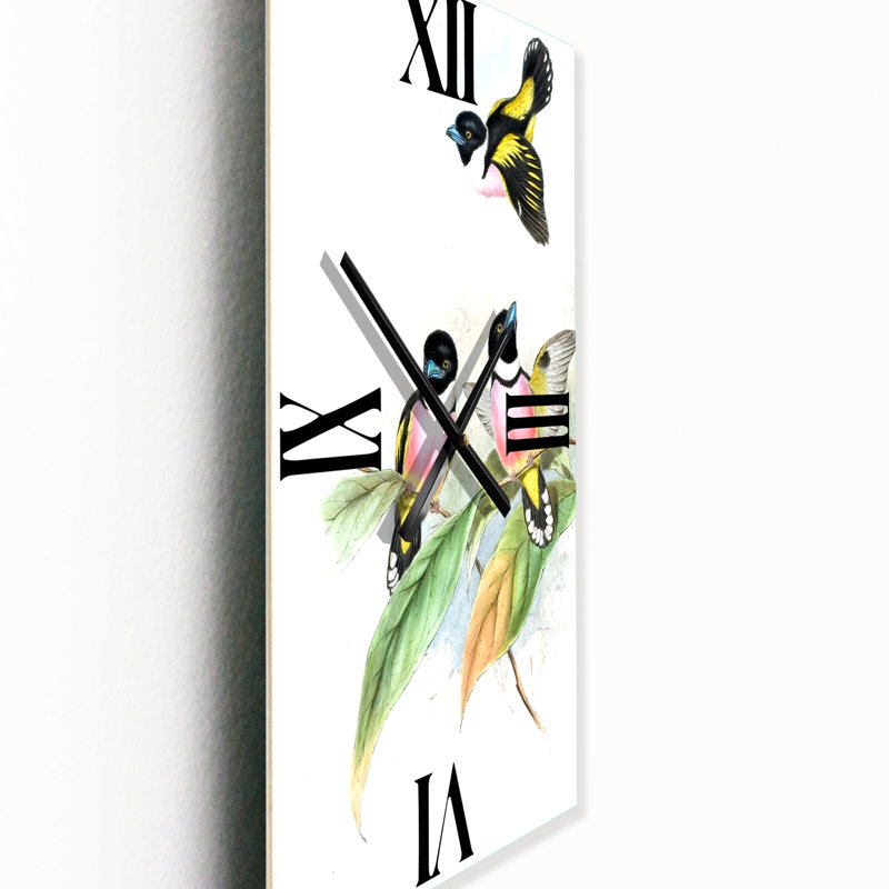 Horloge murale oiseaux III, Grand