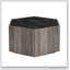 Table basse hexagonale rustique rétro en bois avec 2 tiroirs cachés pour un rangement élégant et durable-469164442-469164436