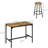 Chumy 5-Piece Bar Table And Chairs Set, Industrial Space Saving Bar Table With Stools, Kitchen Table And 4 Round Bar Stools With Metal Frame For Pub, Dining Room-463145909-463145908